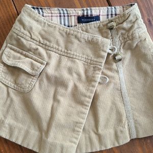 Burberry Tan Toddler Corduroy Wrap Skirt - 4T